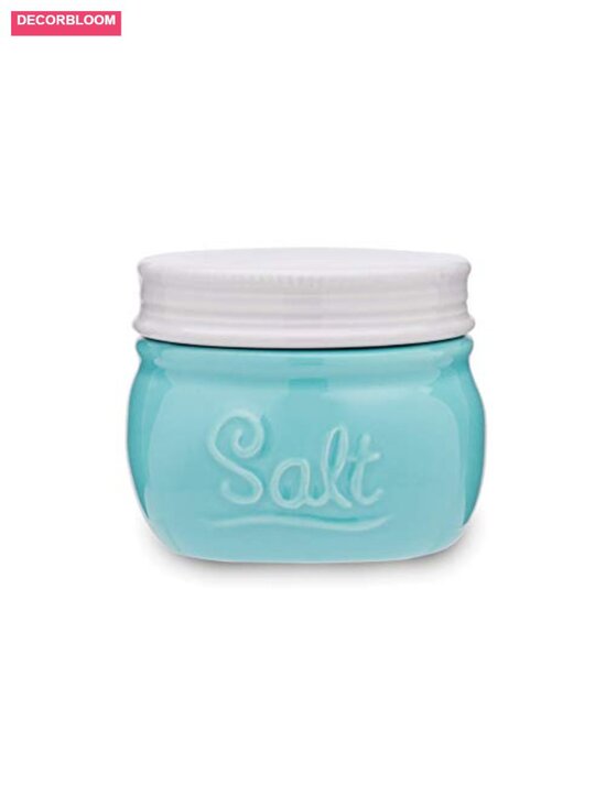 Other - Mason Jar Salt Cellar Ceramic Kitchen Storage Jar with Lid